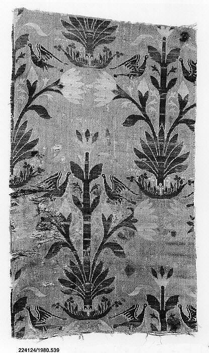 Textile Fragment, Silk; lampas