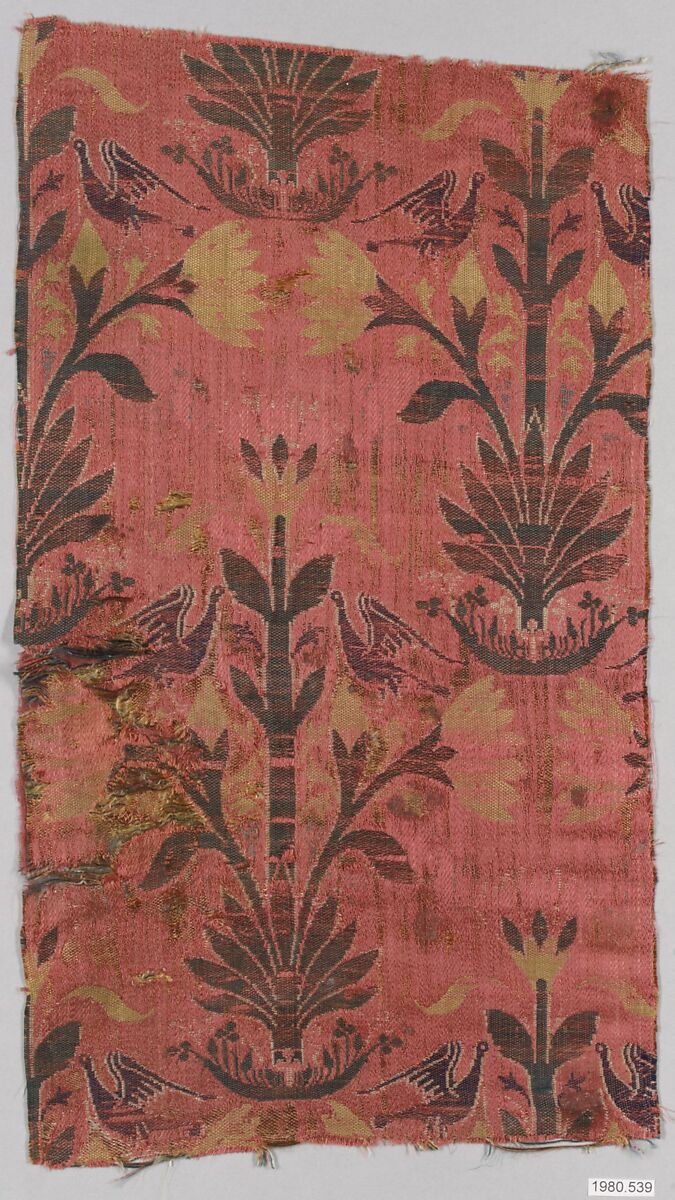 Textile Fragment, Silk; lampas