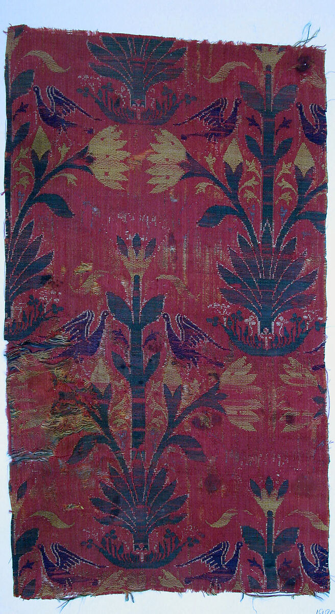 Textile Fragment, Silk; lampas