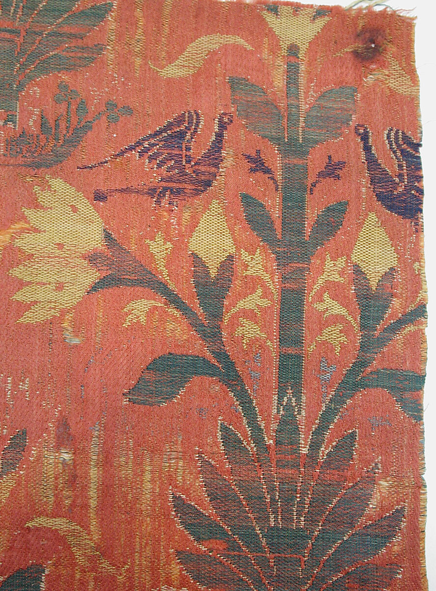 Textile Fragment, Silk; lampas