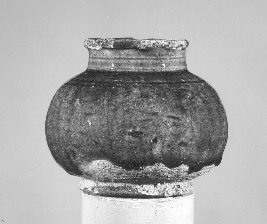 Vase, Earthenware; glazed and luster-painted