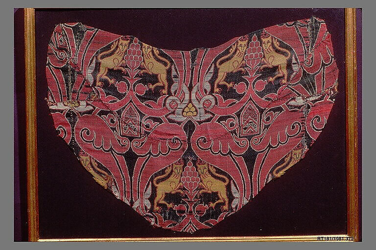 Textile Fragment, Silk; lampas