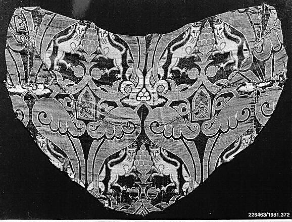 Textile Fragment, Silk; lampas