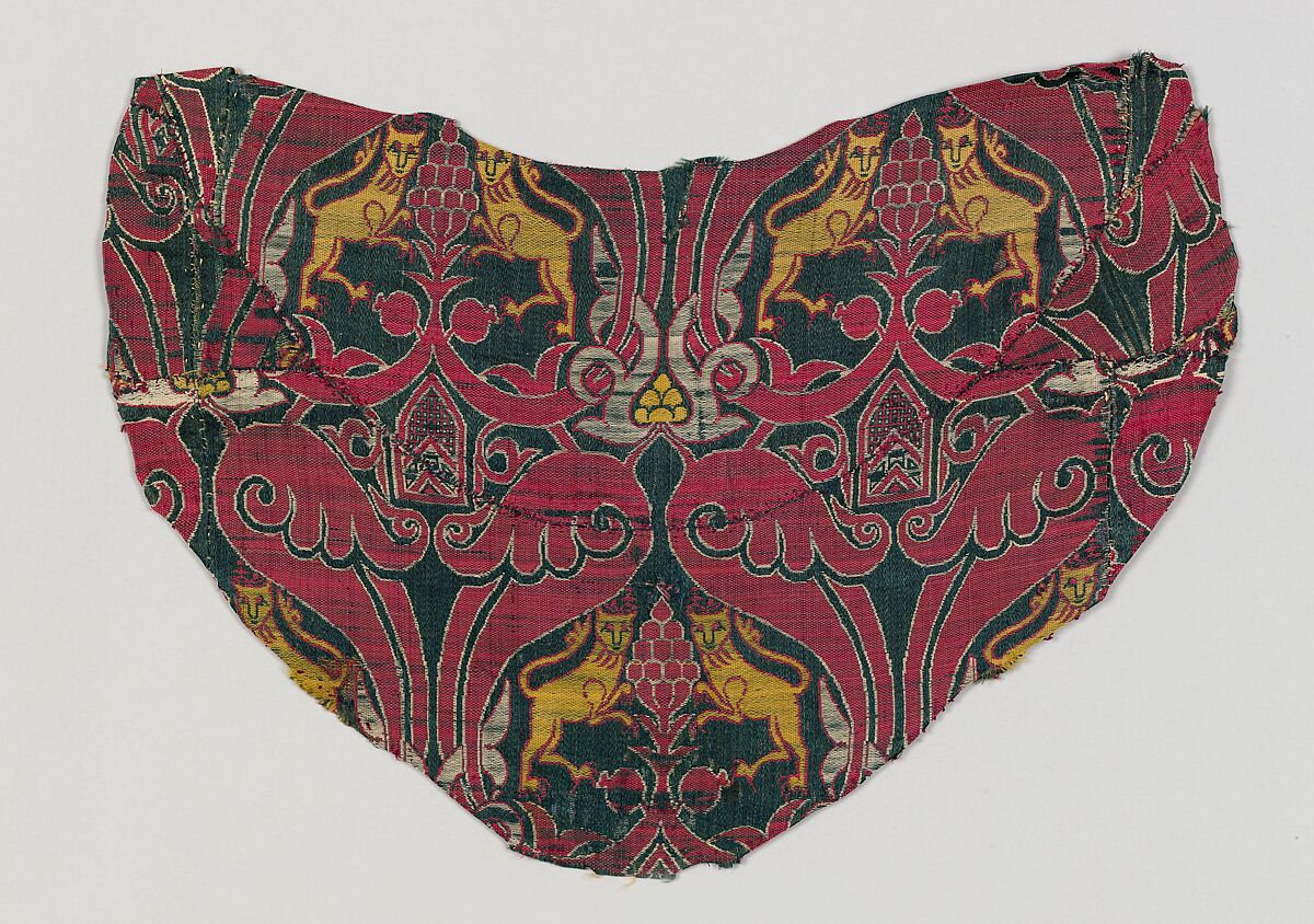 Textile Fragment, Silk; lampas 