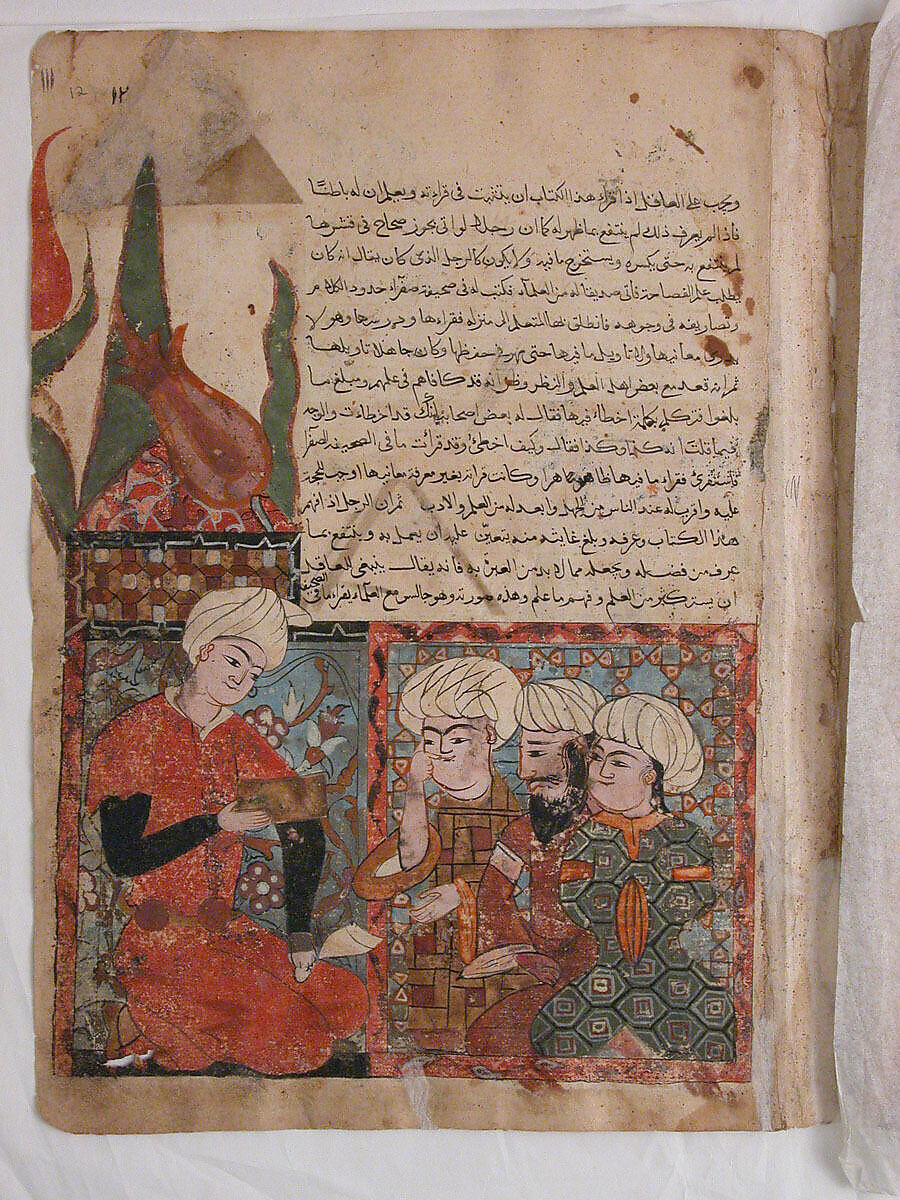 "The Man who Pretends to be Asleep While the Thief Enters his House Becomes Drowsy and Really Falls Asleep", Folio from a Kalila wa Dimna, Opaque watercolor on paper