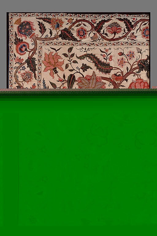 Bed Cover (Palampore), Cotton; plain weave, mordant painted and dyed, resist-dyed