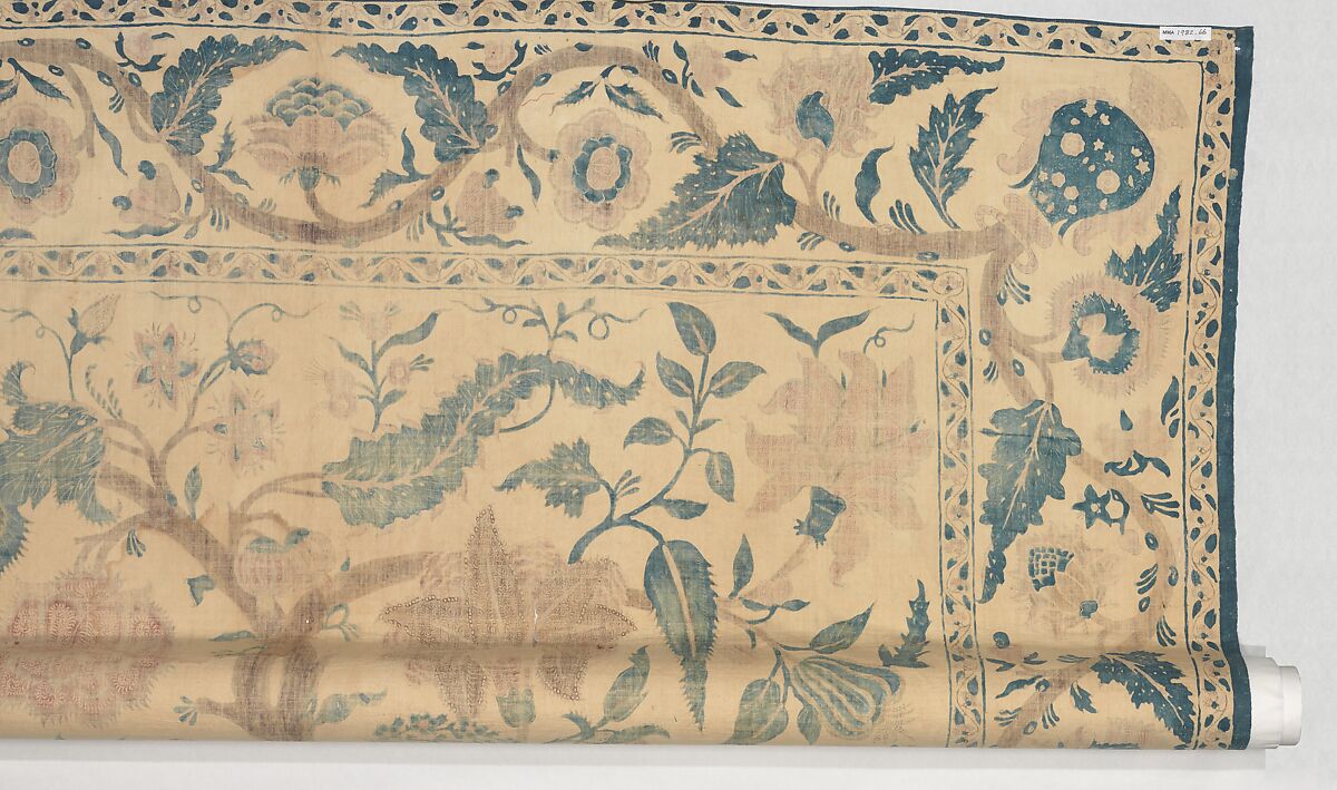 Bed Cover (Palampore), Cotton; plain weave, mordant painted and dyed, resist-dyed
