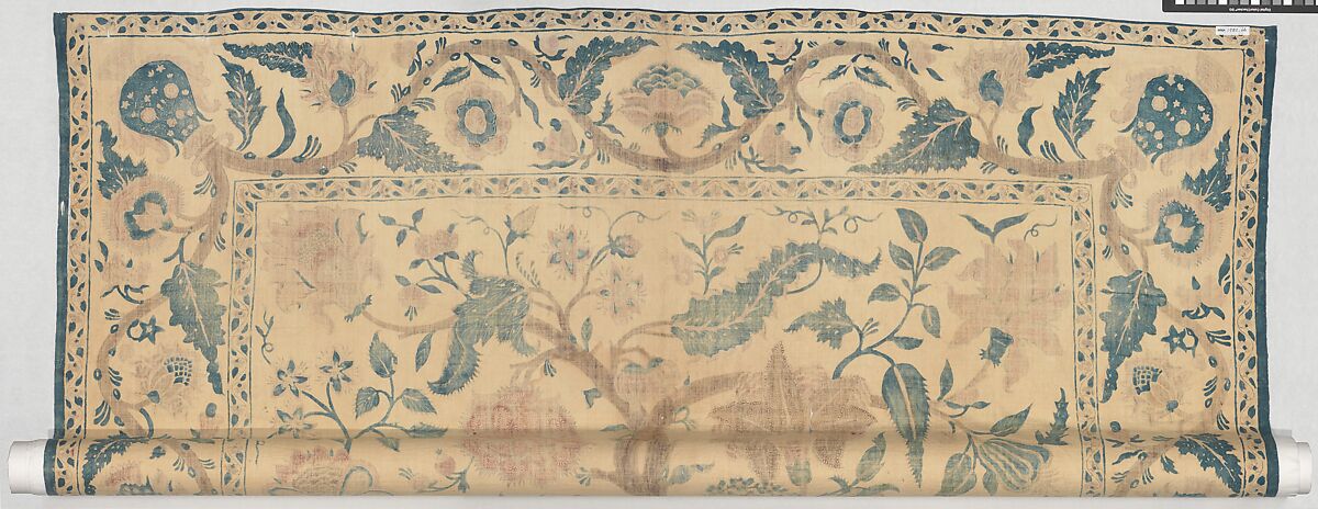 Bed Cover (Palampore), Cotton; plain weave, mordant painted and dyed, resist-dyed