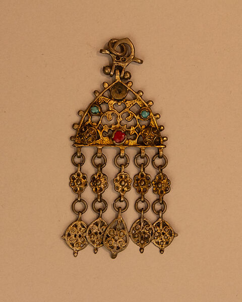Pendant, Metal, glass 