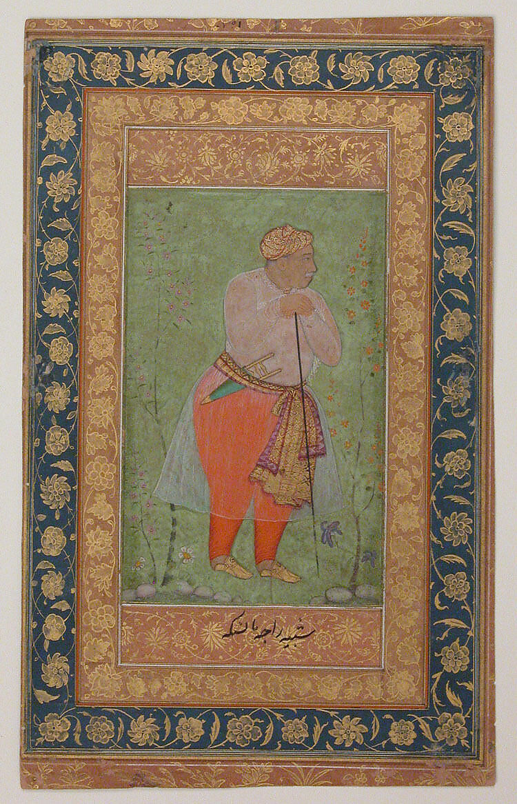 Portrait of Raja Man Singh of Amber, Ink, opaque watercolor, and gold on paper 