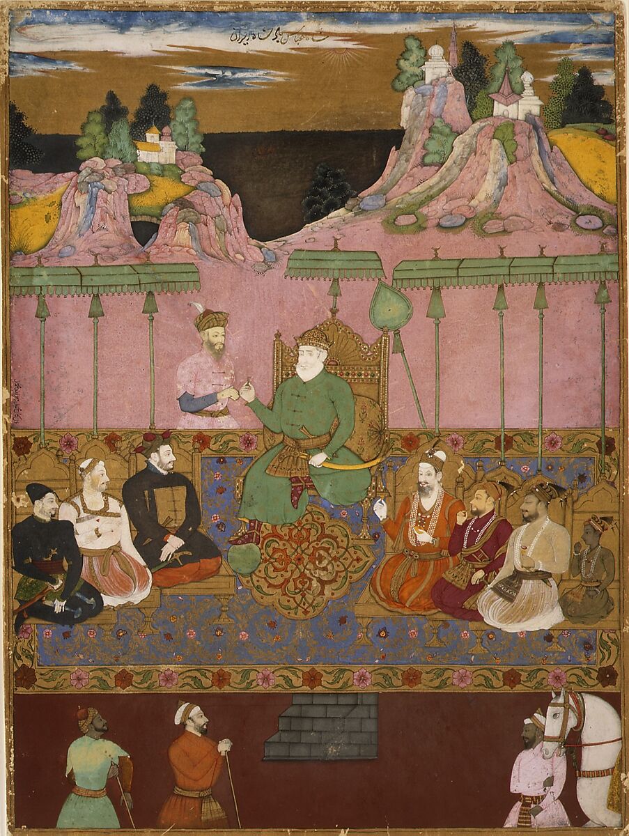 The House of Bijapur, Painting by Kamal Muhammad (active 1680s), Ink, opaque watercolor, gold, and silver on paper