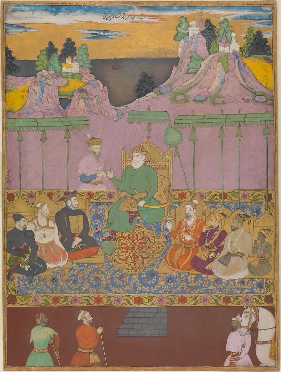 The House of Bijapur, Painting by Kamal Muhammad (active 1680s), Ink, opaque watercolor, gold, and silver on paper 