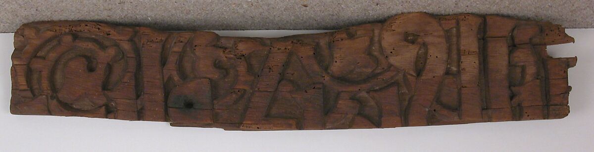 Fragment of a Panel, Wood; carved 