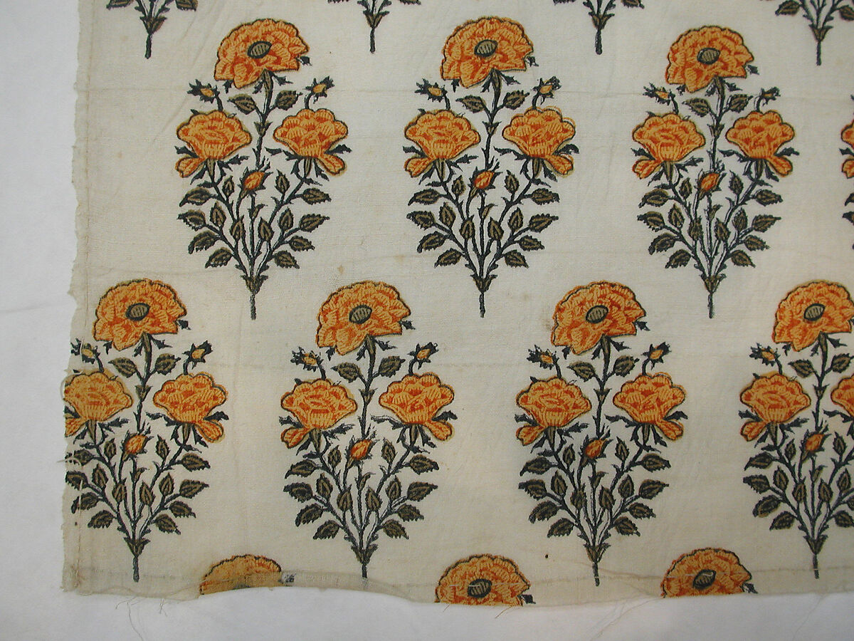 Textile Fragment, Cotton; painted and dyed