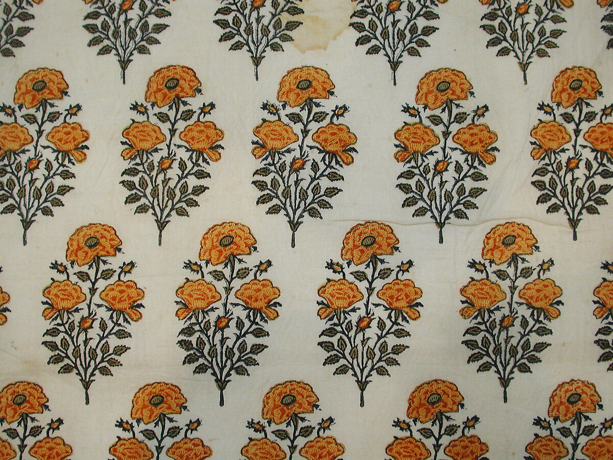 Textile Fragment, Cotton; painted and dyed
