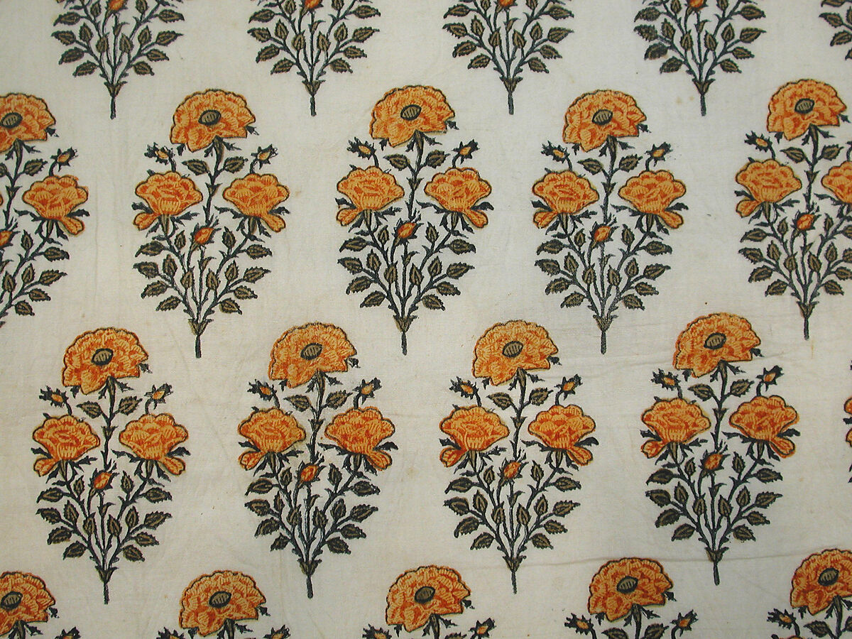 Textile Fragment, Cotton; painted and dyed