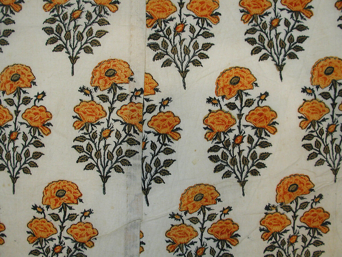 Textile Fragment, Cotton; painted and dyed