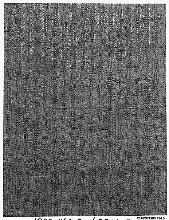 Textile Fragment, Cotton; painted and applied gold leaf