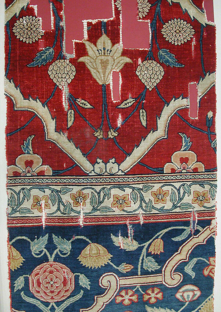 Textile Fragment, Silk, wool 