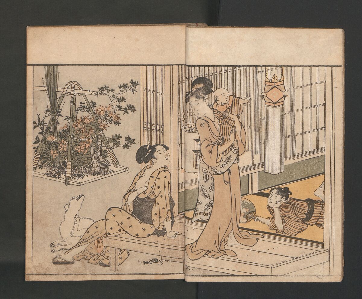 Picture Book of Flowers of the Four Seasons (Ehon shiki no hana) 絵本四季花, Kitagawa Utamaro 喜多川歌麿 (Japanese, ca. 1754–1806), Set of two polychrome woodblock printed books; ink and color on paper, Japan