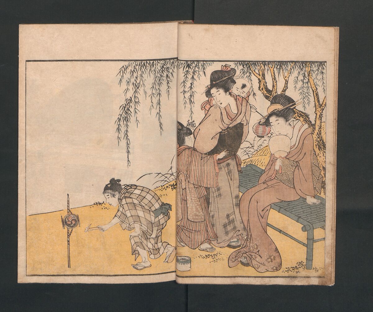 Picture Book of Flowers of the Four Seasons (Ehon shiki no hana) 絵本四季花, Kitagawa Utamaro 喜多川歌麿 (Japanese, ca. 1754–1806), Set of two polychrome woodblock printed books; ink and color on paper, Japan
