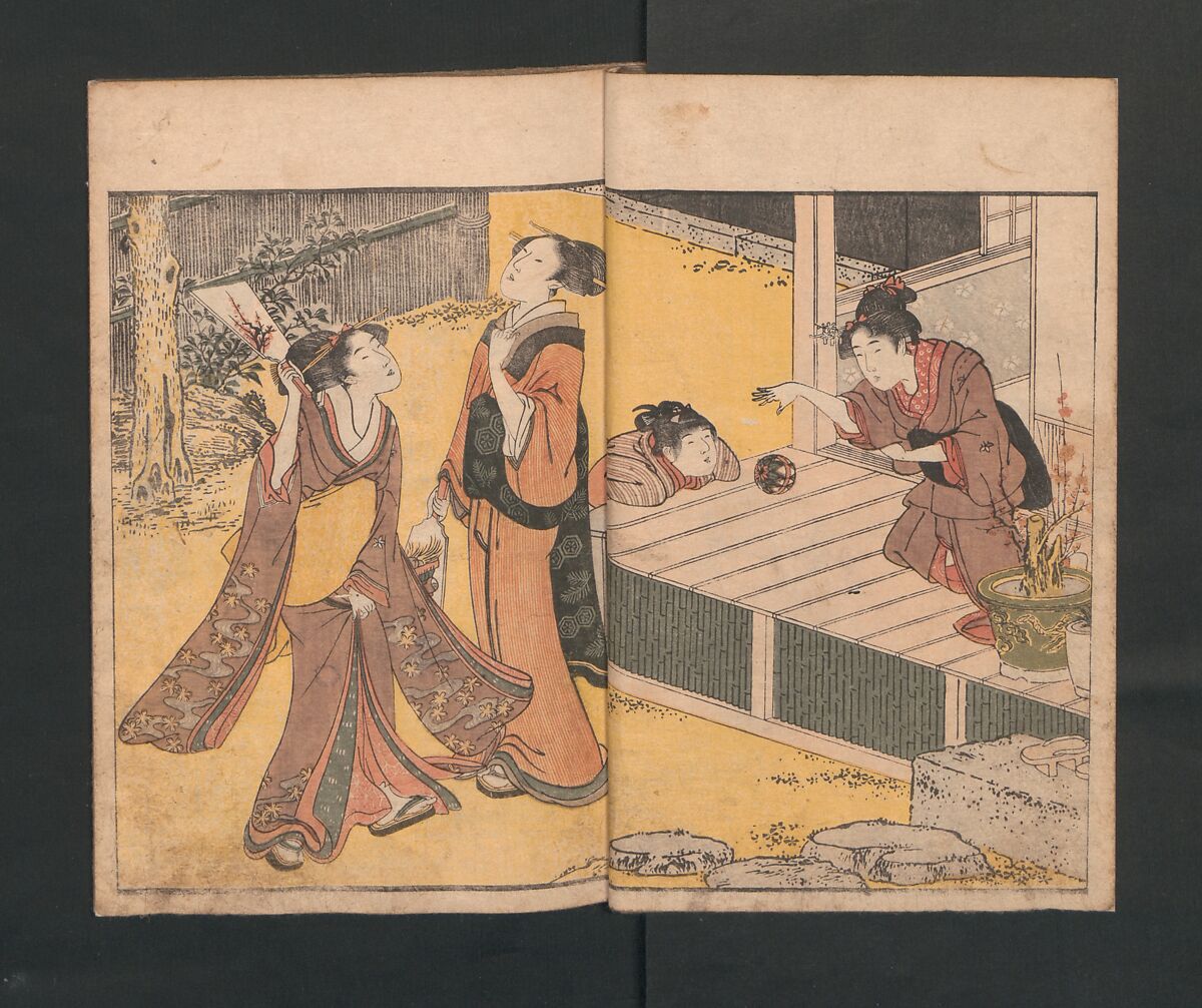 Picture Book of Flowers of the Four Seasons (Ehon shiki no hana) 絵本四季花, Kitagawa Utamaro 喜多川歌麿 (Japanese, ca. 1754–1806), Set of two polychrome woodblock printed books; ink and color on paper, Japan