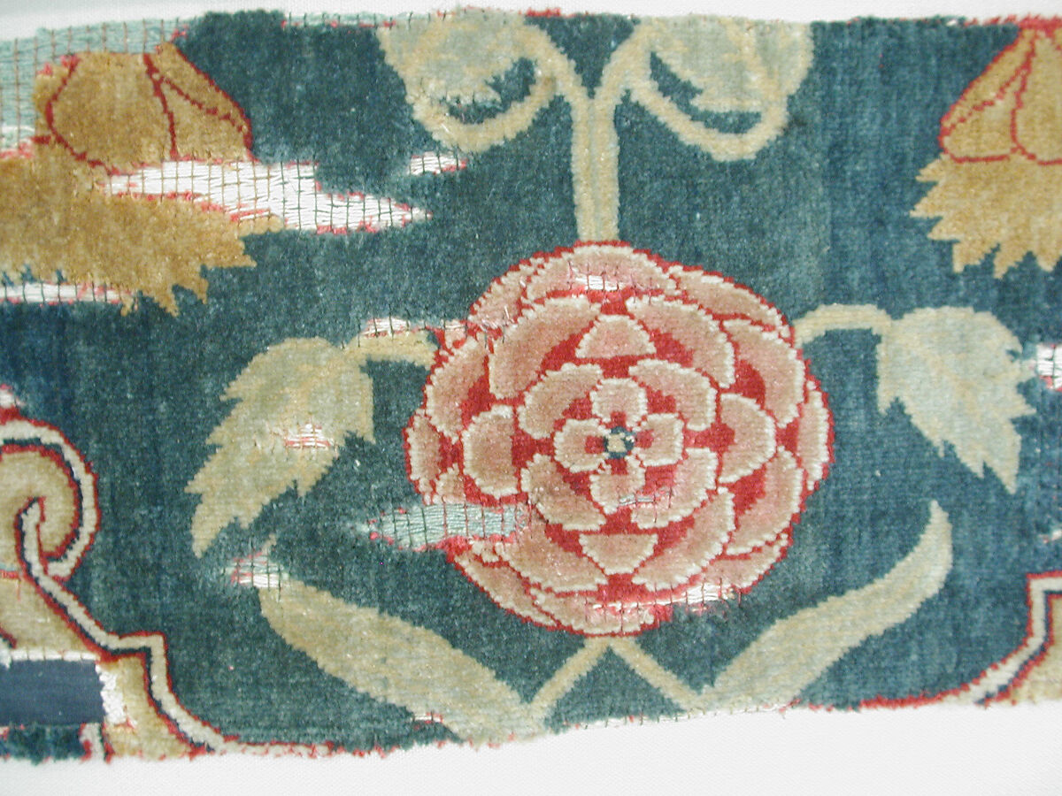 Textile Fragment, Silk, wool 