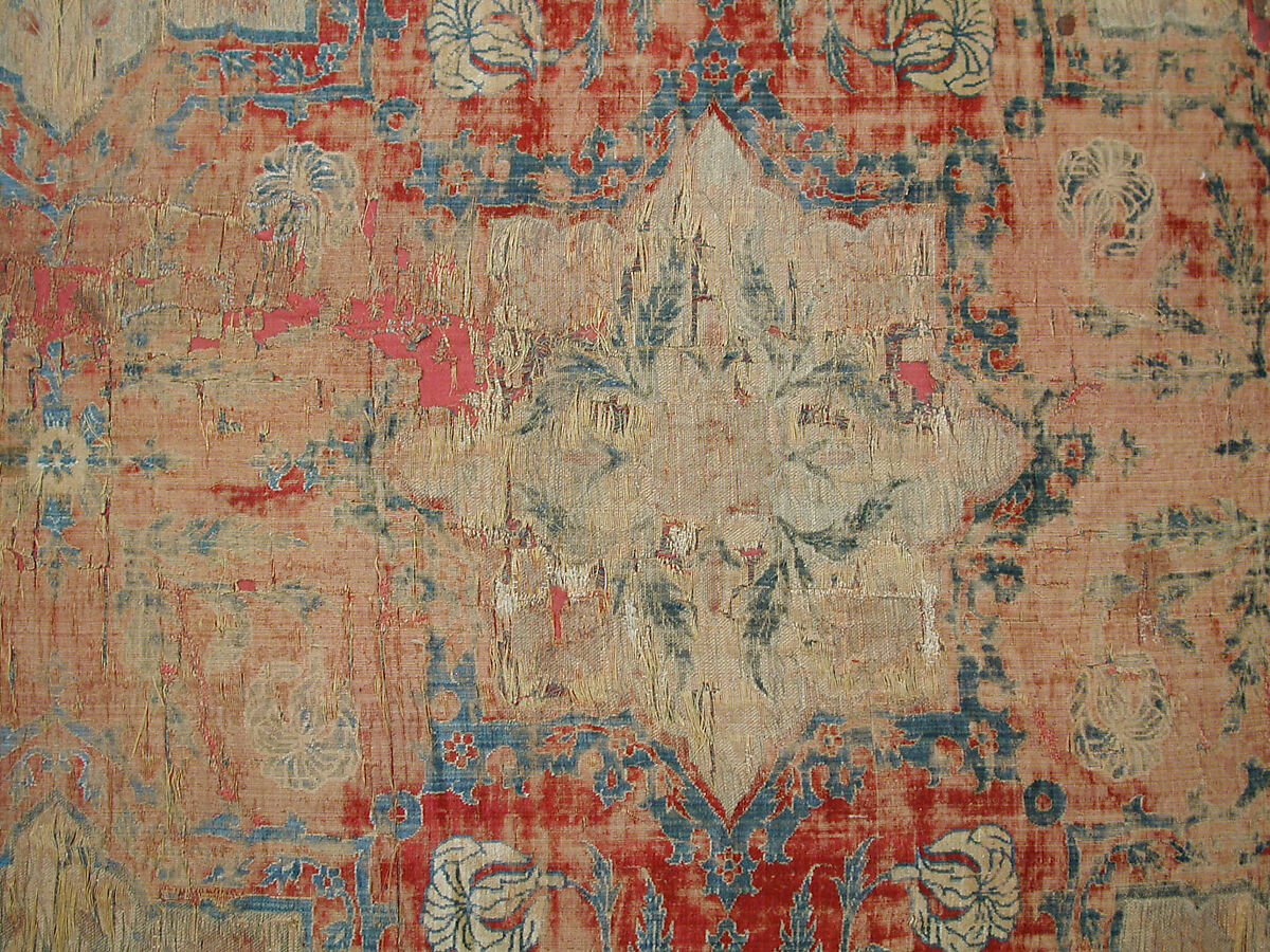 Textile Fragment, Velvet, silk, and metal wrapped yarns