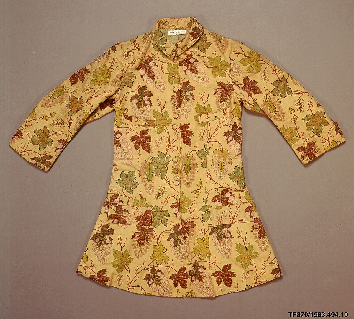 Child's Coat, Wool; double interlocking twill tapestry weave