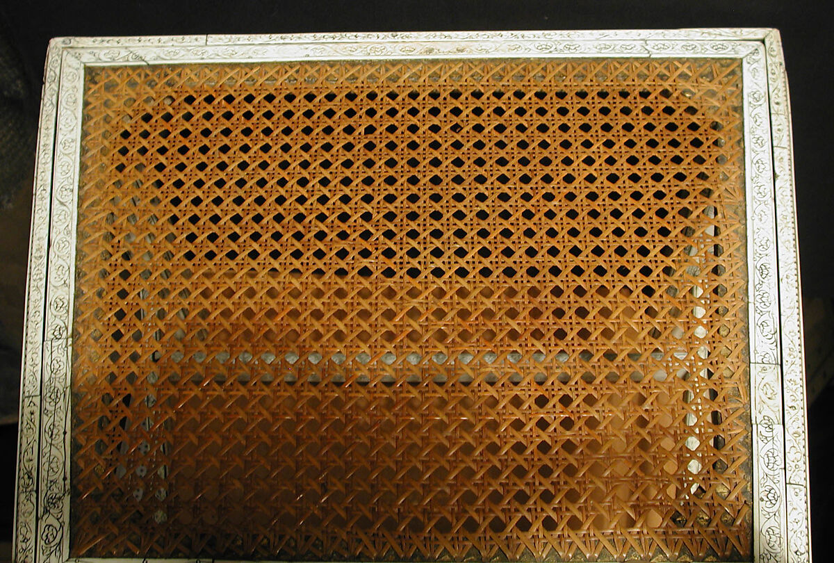 Chair (One of Set of Four), Fruitwood, ivory, and cane