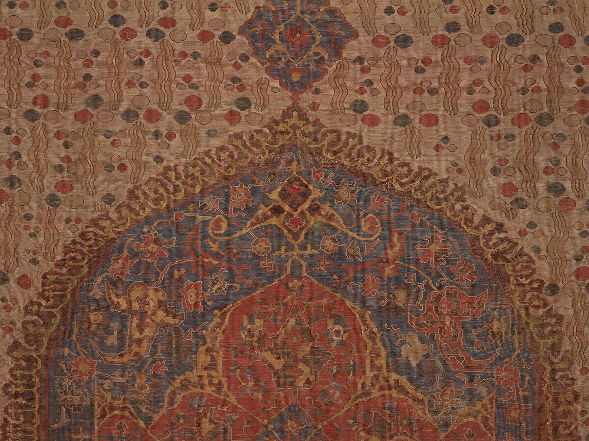 Ushak Medallion Carpet on White Ground, Wool (warp, weft and pile); symmetrically knotted pile