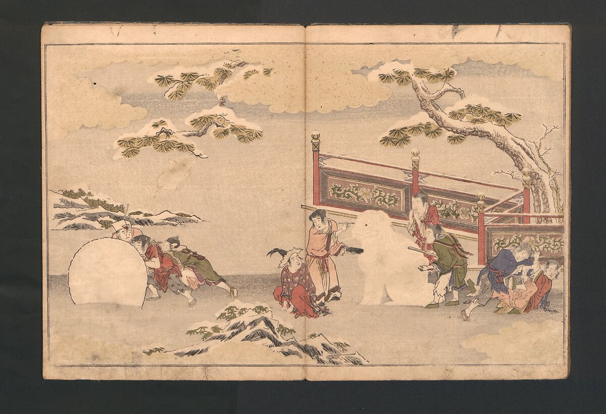 The Silver World (Gin sekai) 銀世界, Kitagawa Utamaro 喜多川歌麿 (Japanese, ca. 1754–1806), Polychrome woodblock printed book; ink and color on paper, Japan