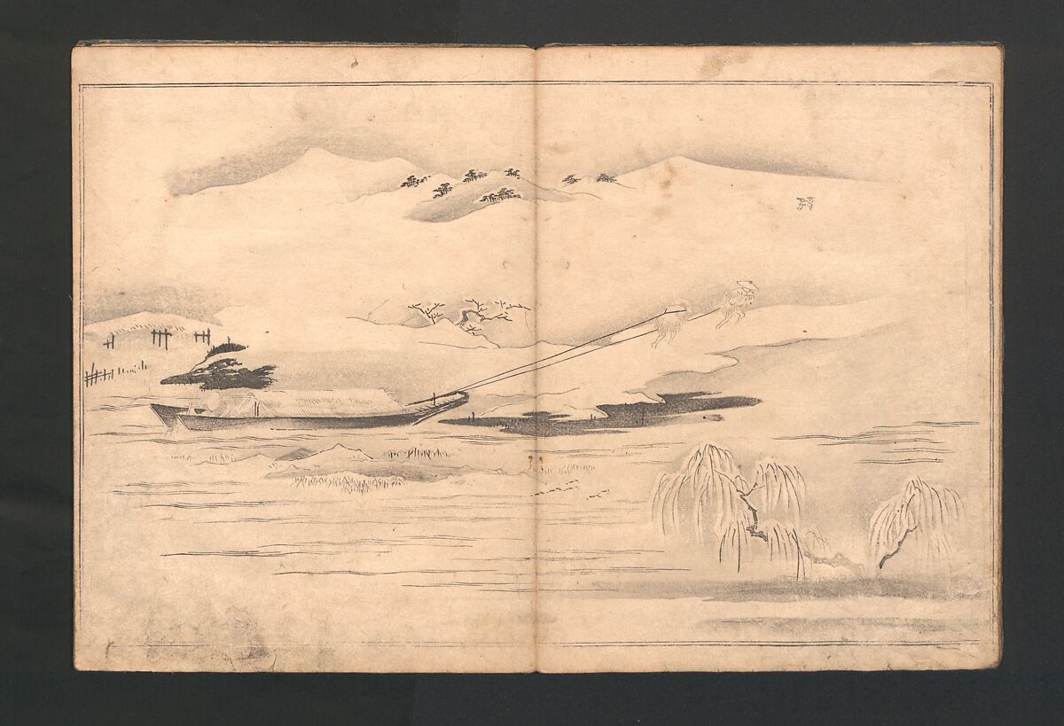 The Silver World (Gin sekai) 銀世界, Kitagawa Utamaro 喜多川歌麿 (Japanese, ca. 1754–1806), Polychrome woodblock printed book; ink and color on paper, Japan