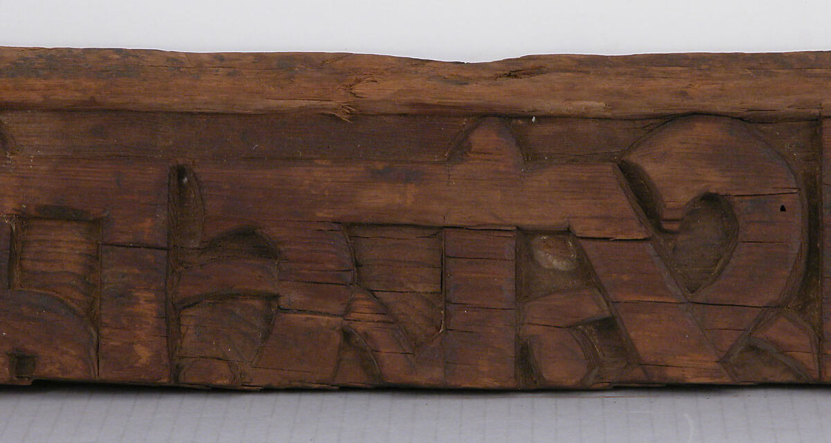 Fragment of a Panel, Wood; carved