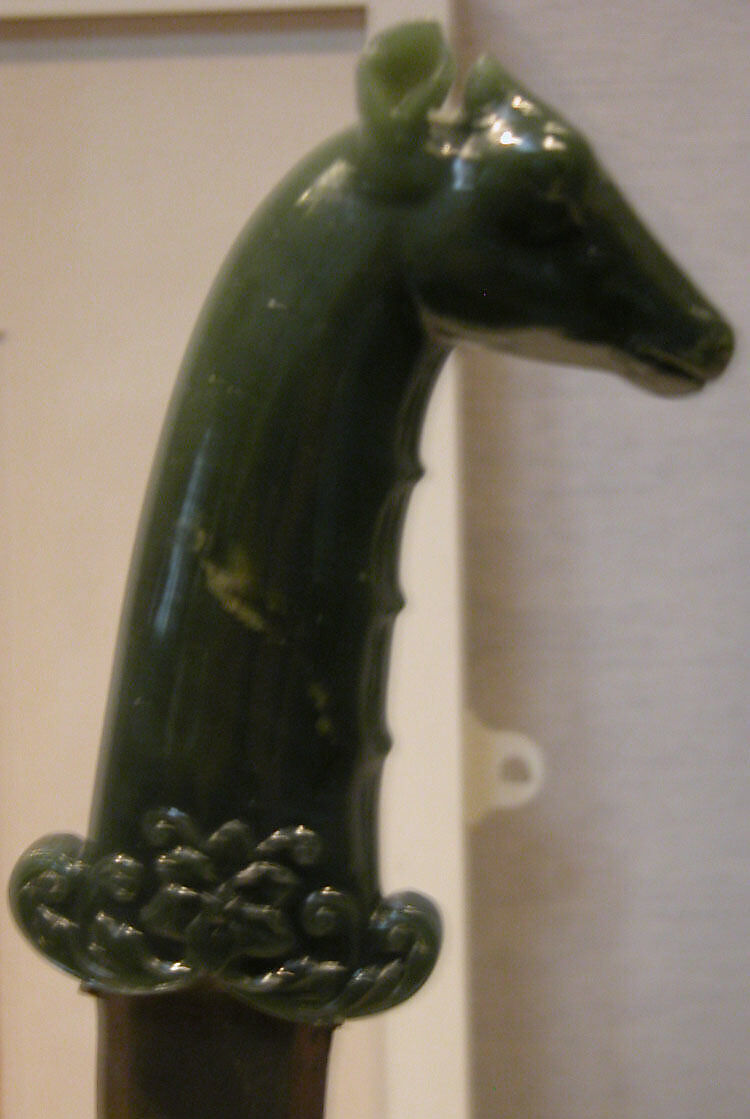 Dagger with Hilt in the Form of a Blue Bull (Nilgai), Hilt: Nephrite
Blade: Watered steel