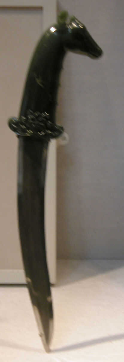 Dagger with Hilt in the Form of a Blue Bull (Nilgai), Hilt: Nephrite
Blade: Watered steel