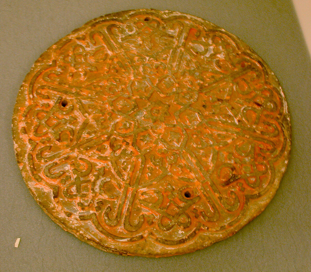 Calligraphic Roundel, inscribed "Ya 'Aziz" (Oh Mighty), Sandstone; carved, traces of pigment