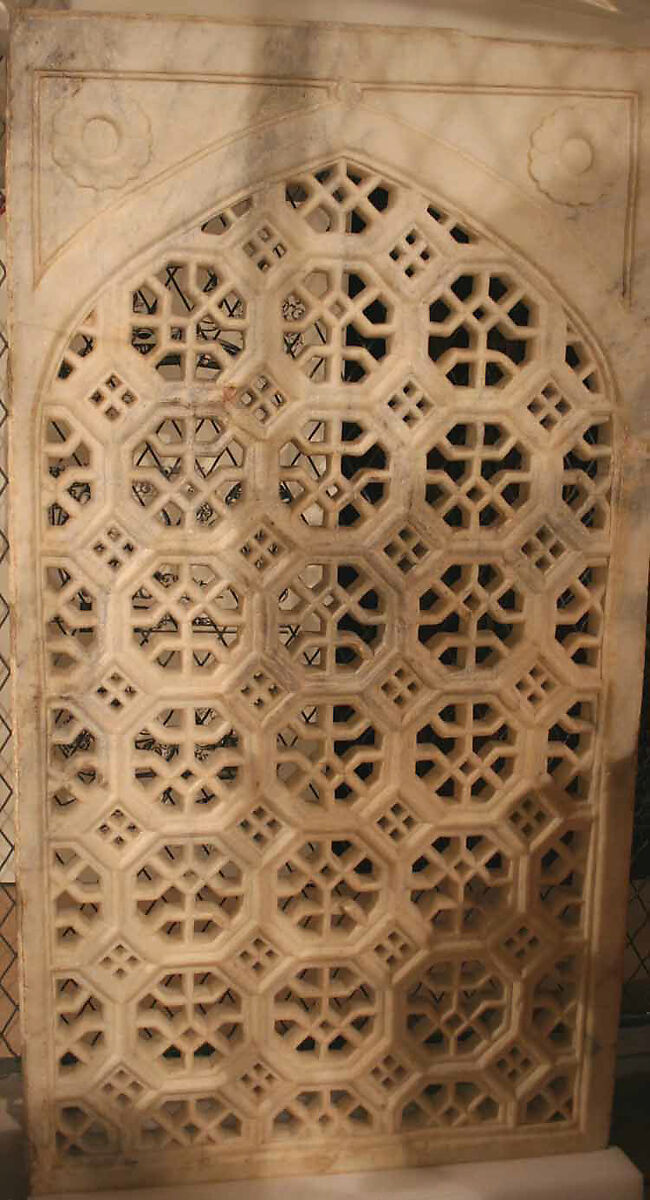 Pierced Window Screen (Jali), Marble; pierced