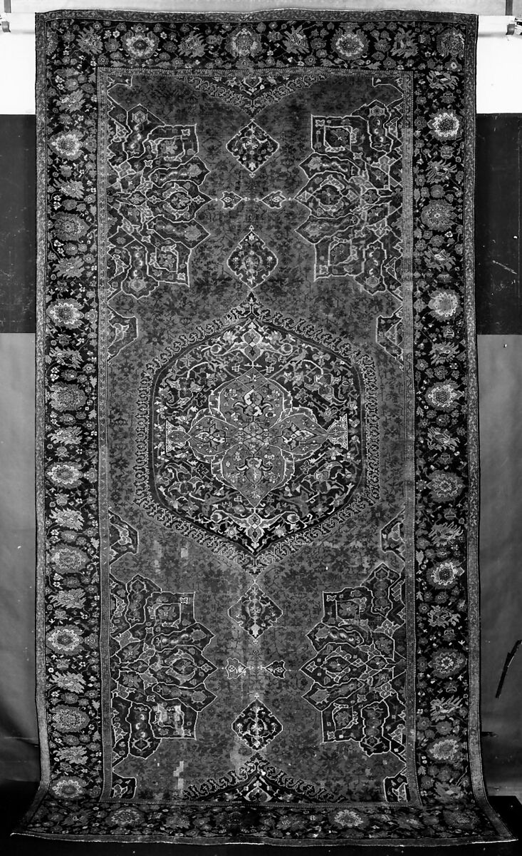 Carpet, Wool (warp, weft, and pile); symmetrically knotted pile