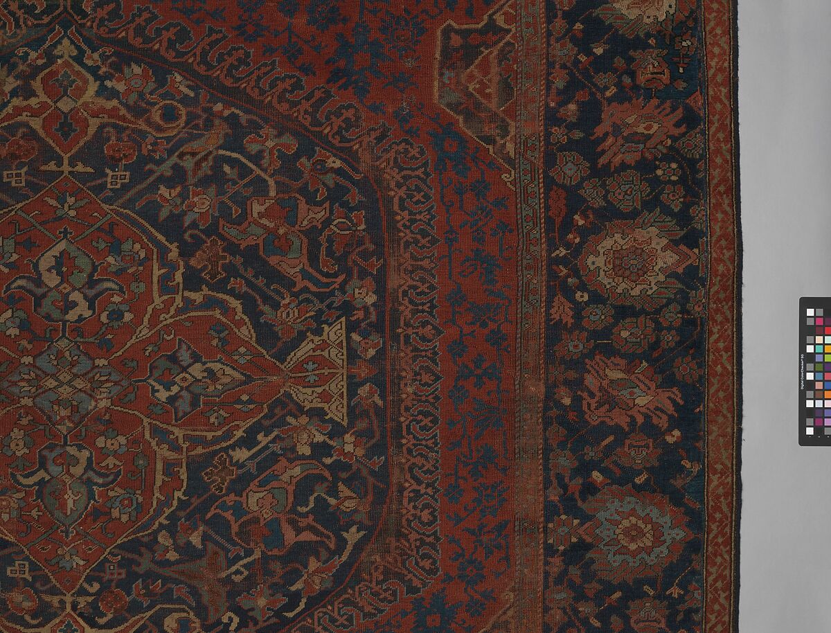 Carpet, Wool (warp, weft, and pile); symmetrically knotted pile