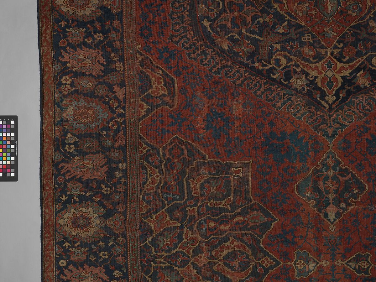 Carpet, Wool (warp, weft, and pile); symmetrically knotted pile