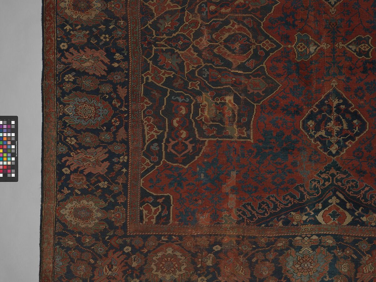 Carpet, Wool (warp, weft, and pile); symmetrically knotted pile