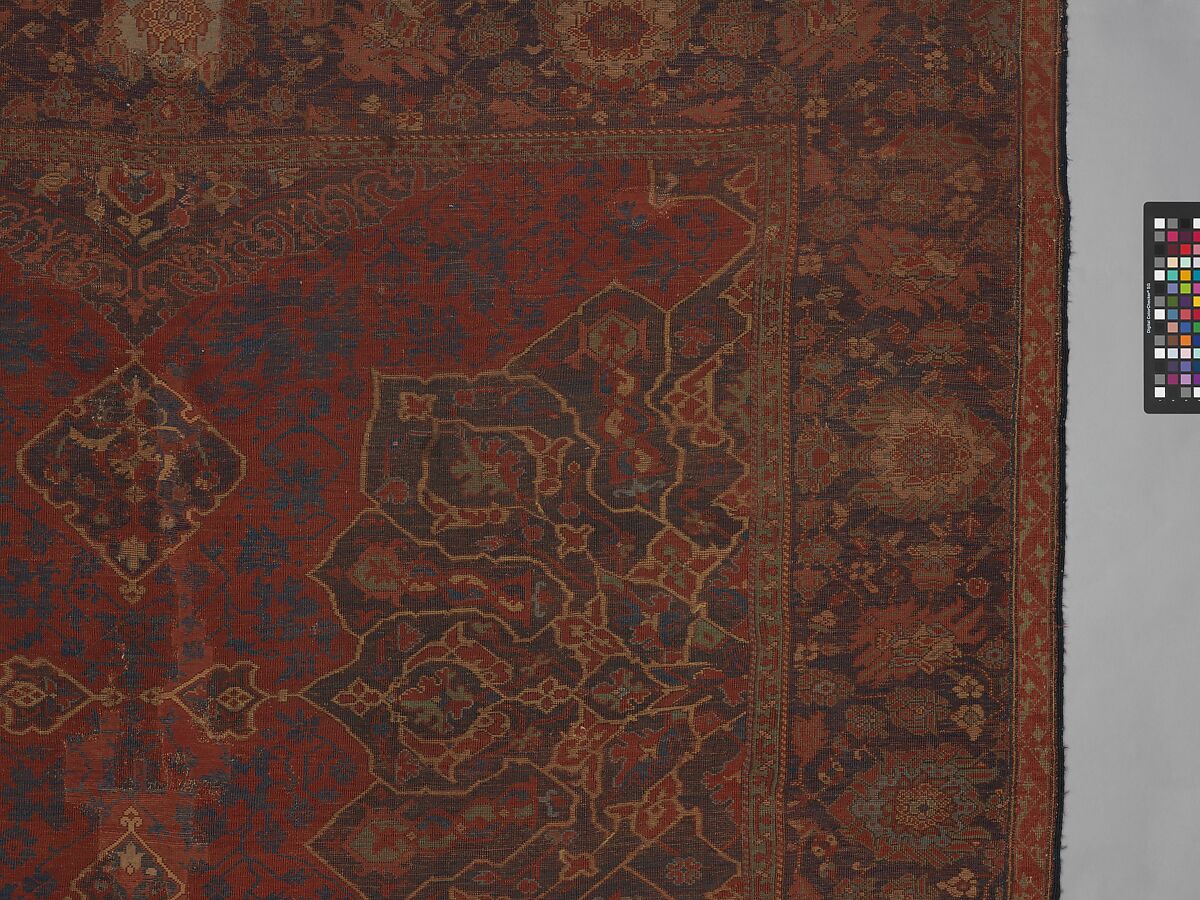 Carpet, Wool (warp, weft, and pile); symmetrically knotted pile