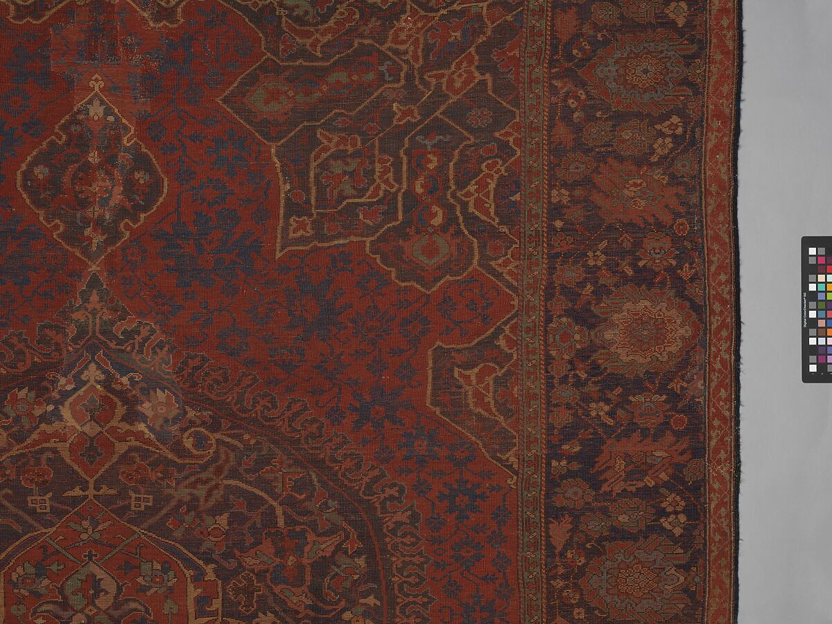 Carpet, Wool (warp, weft, and pile); symmetrically knotted pile