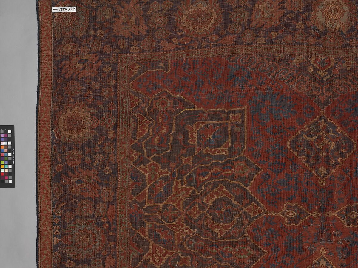 Carpet, Wool (warp, weft, and pile); symmetrically knotted pile