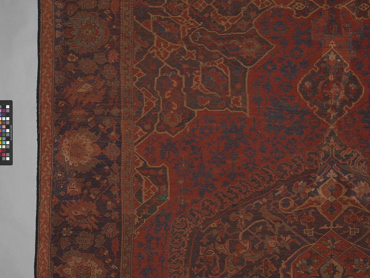 Carpet, Wool (warp, weft, and pile); symmetrically knotted pile