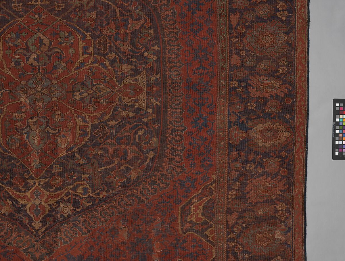 Carpet, Wool (warp, weft, and pile); symmetrically knotted pile