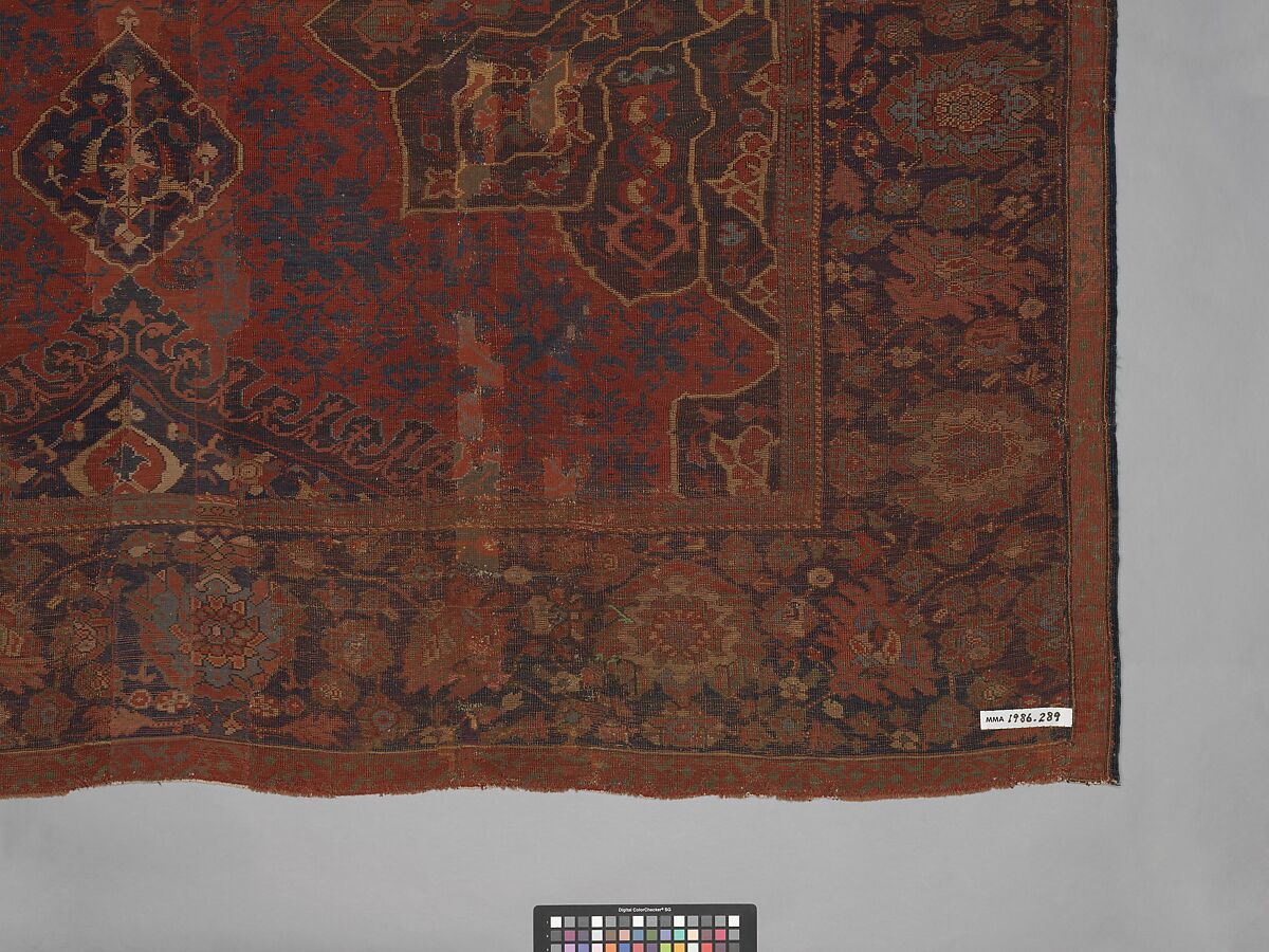 Carpet, Wool (warp, weft, and pile); symmetrically knotted pile