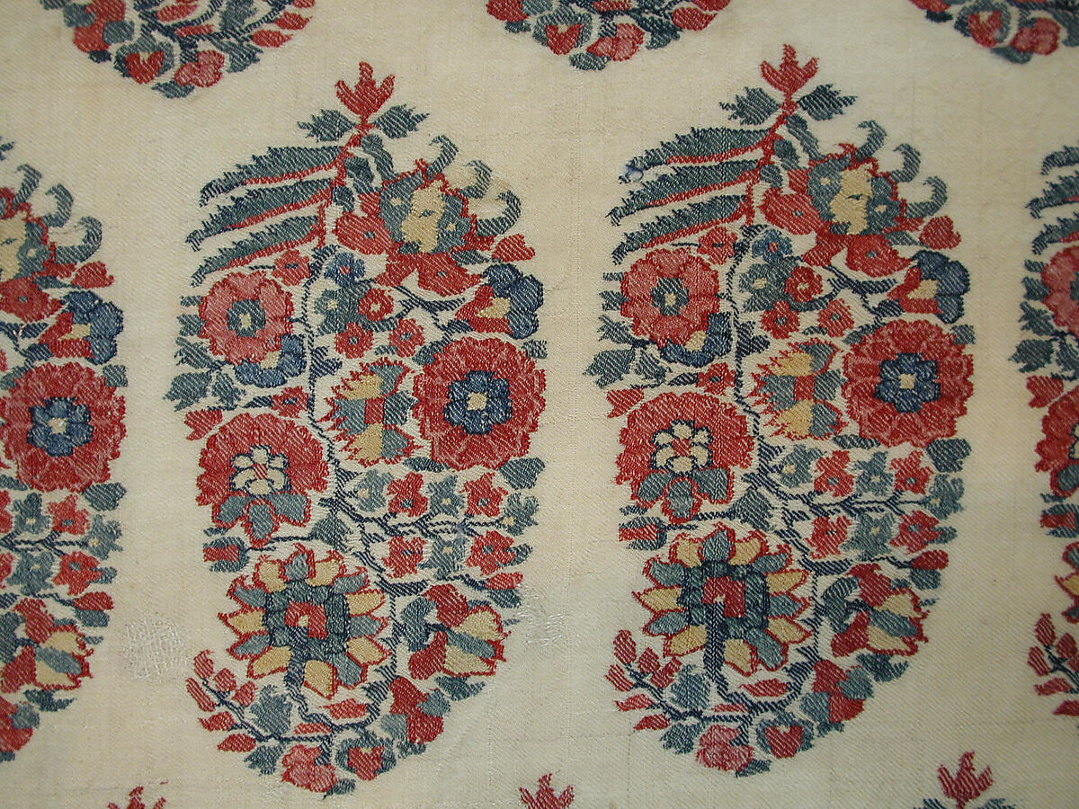 Shawl of Joined Fragments, Wool; double interlocking twill tapestry weave, pieced