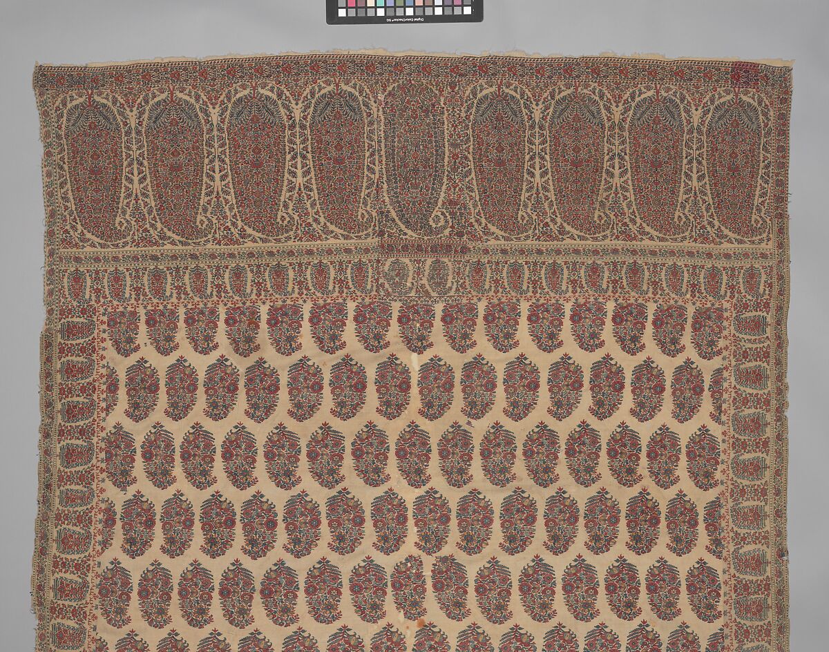 Shawl of Joined Fragments, Wool; double interlocking twill tapestry weave, pieced